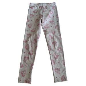 Emma & Chloe Girls' Gray Unicorn Fleece Lined Leggings - 7/8